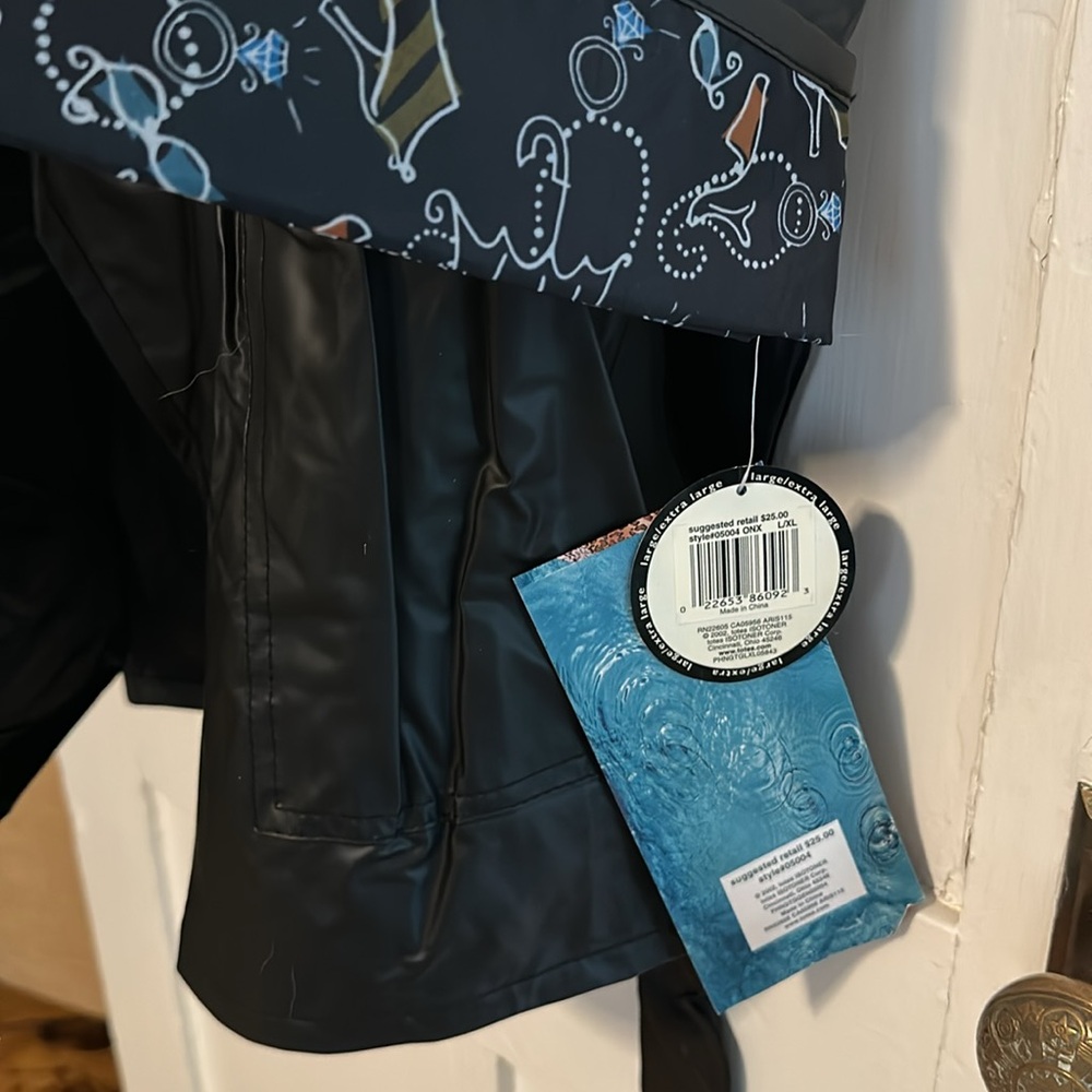Totes Black hooded raincoat new - Picture 7 of 7